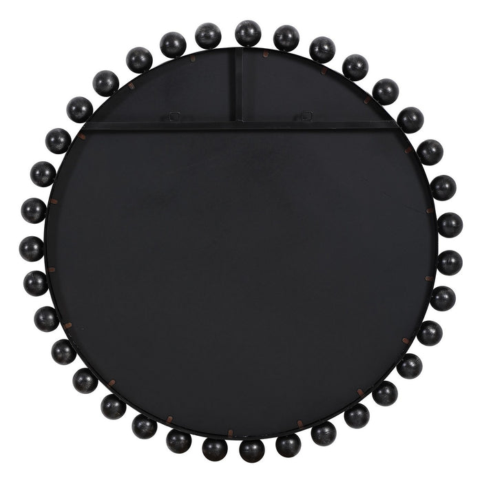 Uttermost 09694 Mirror, Black With Subtle Silver Undertones