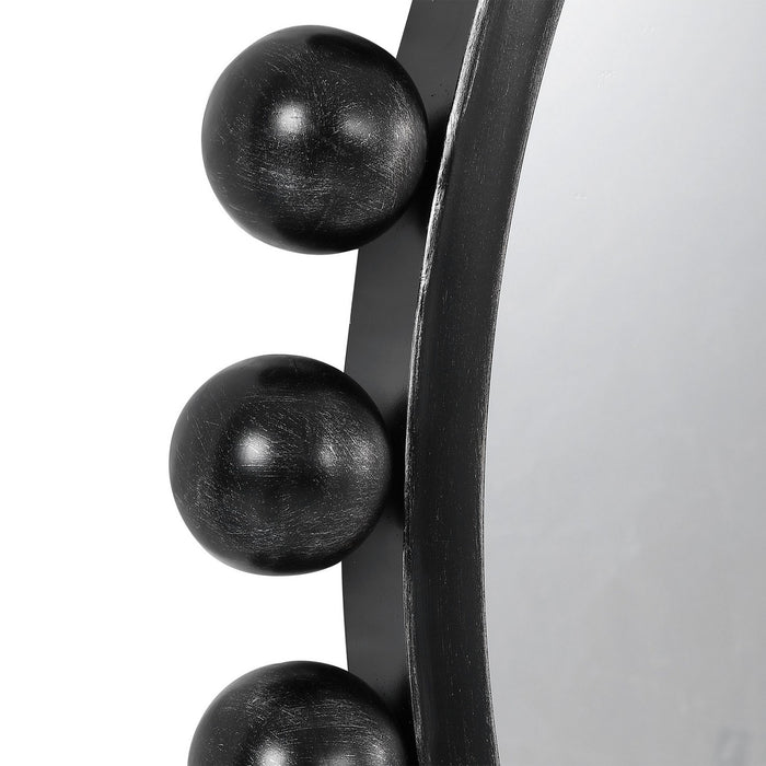 Uttermost 09694 Mirror, Black With Subtle Silver Undertones