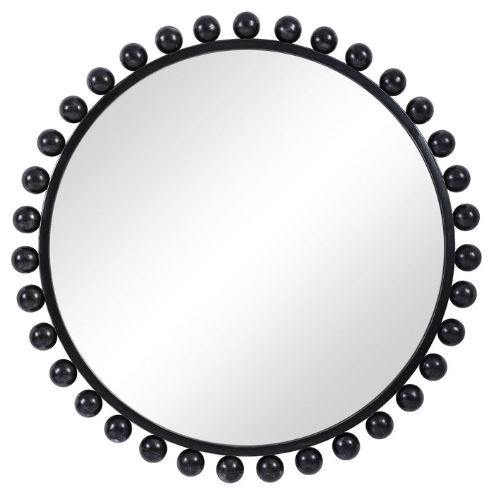 Uttermost 09694 Mirror, Black With Subtle Silver Undertones