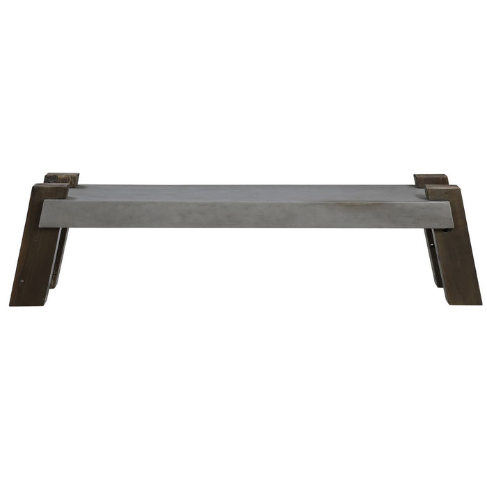 Uttermost 24991 Concrete Bench, Gray