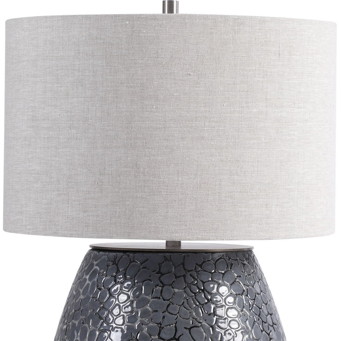 Uttermost 28445-1 One Light Table Lamp, Brushed Nickel