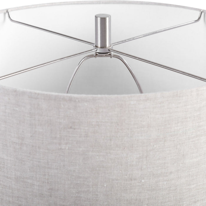 Uttermost 28445-1 One Light Table Lamp, Brushed Nickel