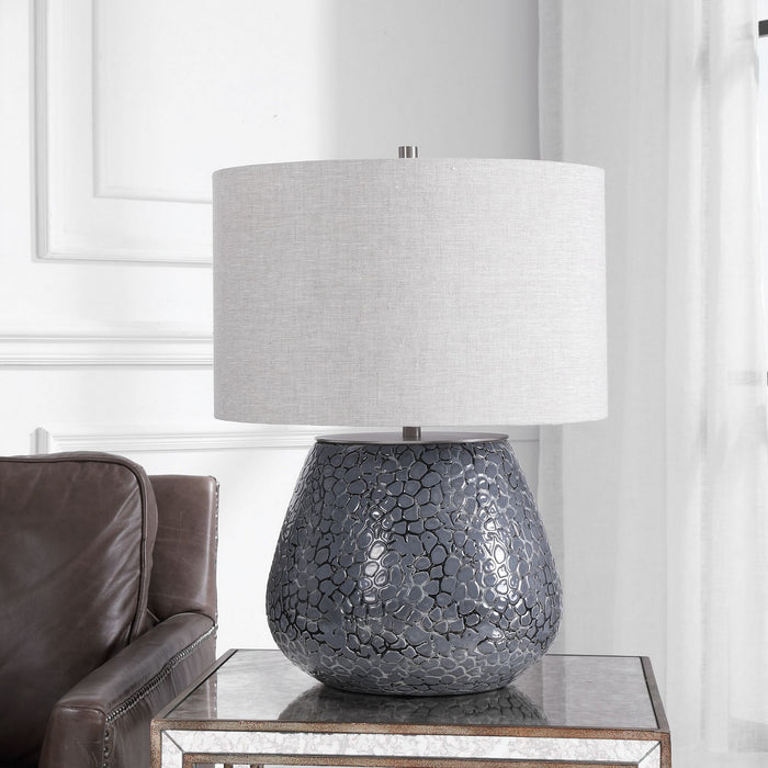 Uttermost 28445-1 One Light Table Lamp, Brushed Nickel