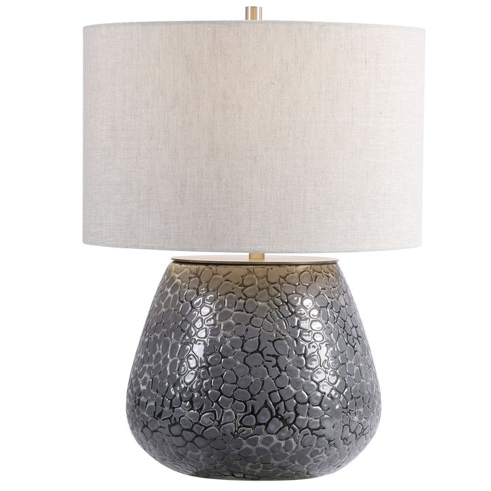 Uttermost 28445-1 One Light Table Lamp, Brushed Nickel