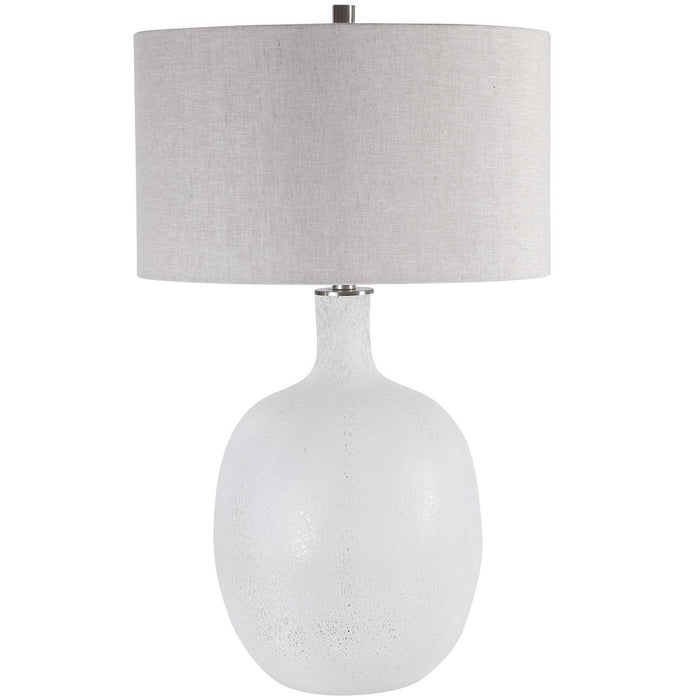 Uttermost 28469-1 One Light Table Lamp, Brushed Nickel