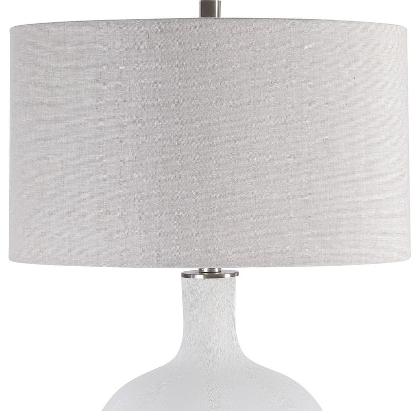 Uttermost 28469-1 One Light Table Lamp, Brushed Nickel