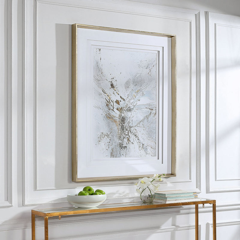 Uttermost 41625 Framed Abstract Print, Silver Leaf