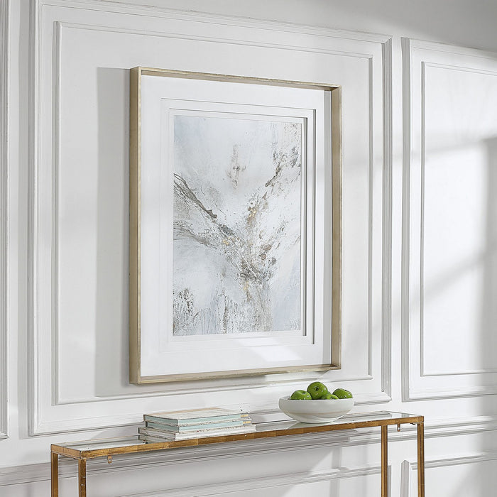 Uttermost 41625 Framed Abstract Print, Silver Leaf