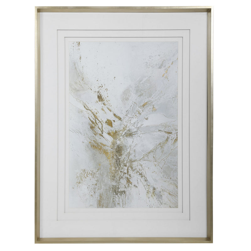 Uttermost 41625 Framed Abstract Print, Silver Leaf