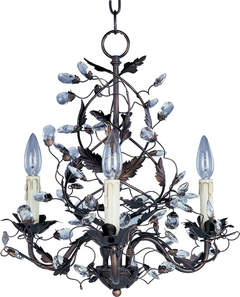 Maxim 2850OI Three Light Chandelier, Oil Rubbed Bronze