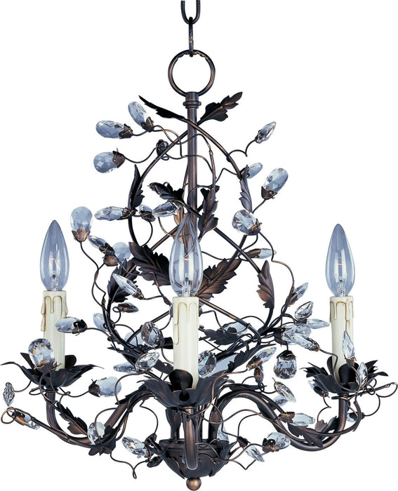 Maxim 2850OI Three Light Chandelier, Oil Rubbed Bronze