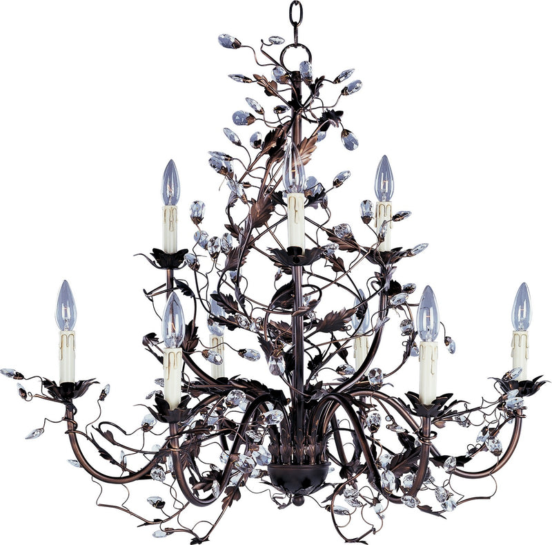 Maxim 2852OI Nine Light Chandelier, Oil Rubbed Bronze