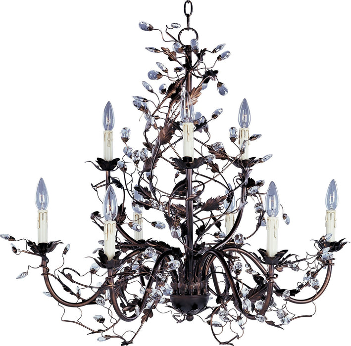 Maxim 2852OI Nine Light Chandelier, Oil Rubbed Bronze