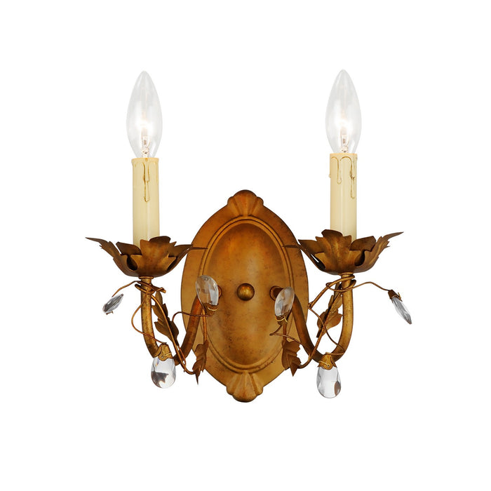 Maxim 2857EG Two Light Wall Sconce, Etruscan Gold