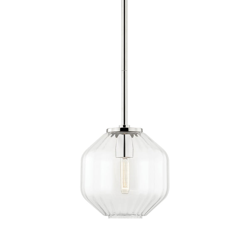 Hudson Valley 1509-PN One Light Pendant, Polished Nickel