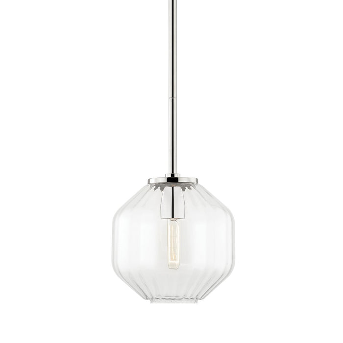 Hudson Valley 1509-PN One Light Pendant, Polished Nickel