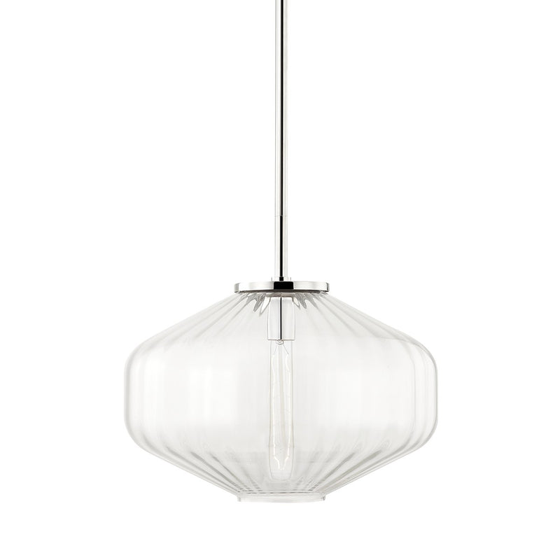 Hudson Valley 1518-PN One Light Pendant, Polished Nickel