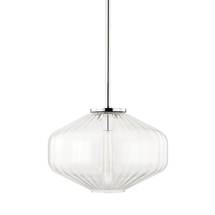 Hudson Valley 1518-PN One Light Pendant, Polished Nickel