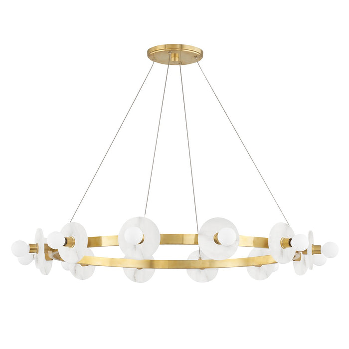 Hudson Valley 4240-AGB 12 Light Chandelier, Aged Brass