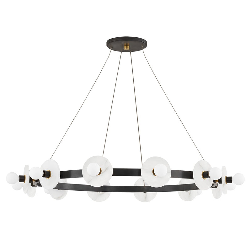 Hudson Valley 4240-AOB 12 Light Chandelier, Aged Old Bronze
