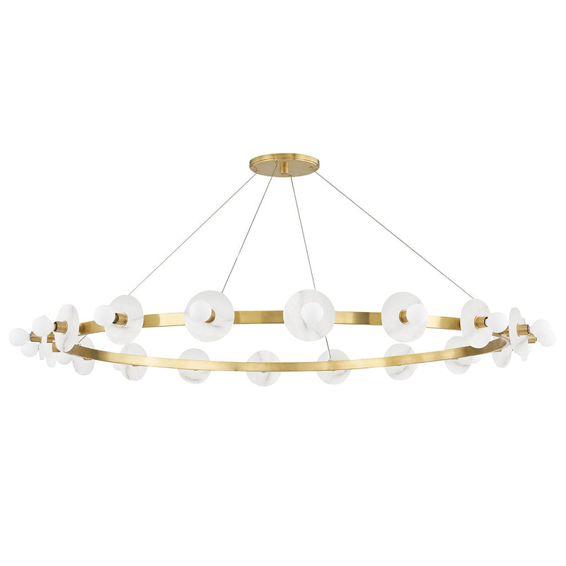 Hudson Valley 4258-AGB 18 Light Chandelier, Aged Brass