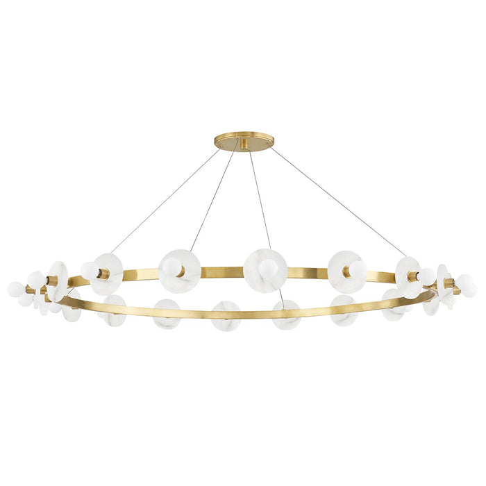 Hudson Valley 4258-AGB 18 Light Chandelier, Aged Brass