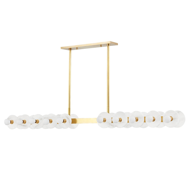 Hudson Valley 4260-AGB 20 Light Island Pendant, Aged Brass