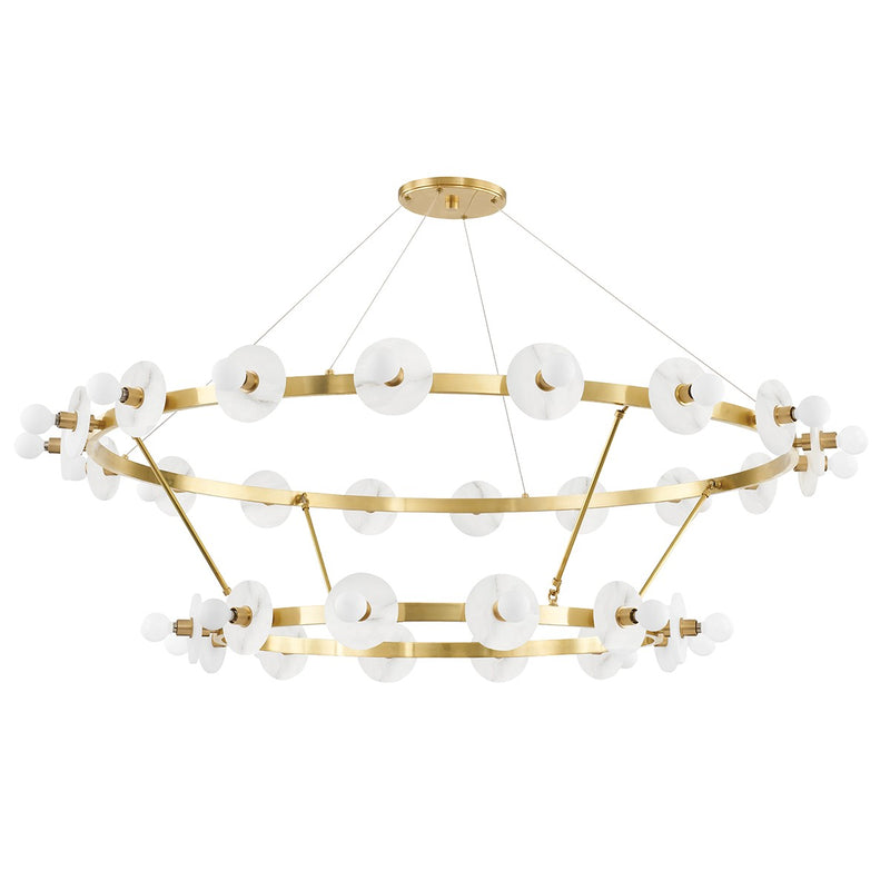 Hudson Valley 4262-AGB 30 Light Chandelier, Aged Brass