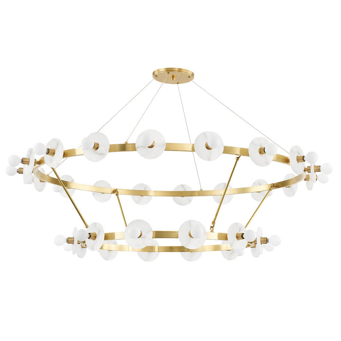 Hudson Valley 4262-AGB 30 Light Chandelier, Aged Brass