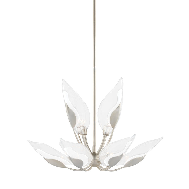 Hudson Valley 4829-SL Ten Light Chandelier, Silver Leaf