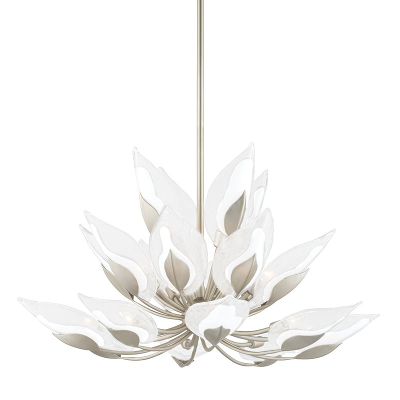 Hudson Valley 4840-SL 20 Light Chandelier, Silver Leaf