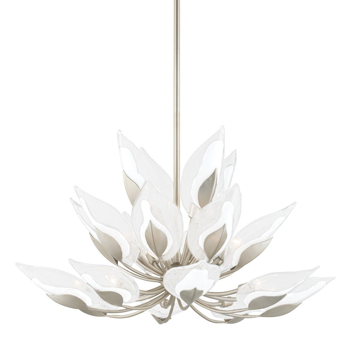 Hudson Valley 4840-SL 20 Light Chandelier, Silver Leaf