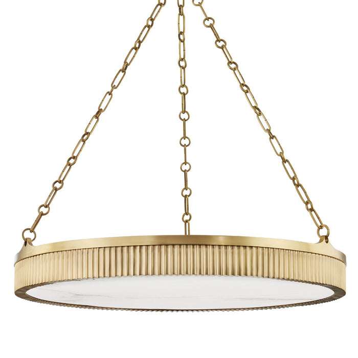 Hudson Valley 532-AGB Eight Light Chandelier, Aged Brass