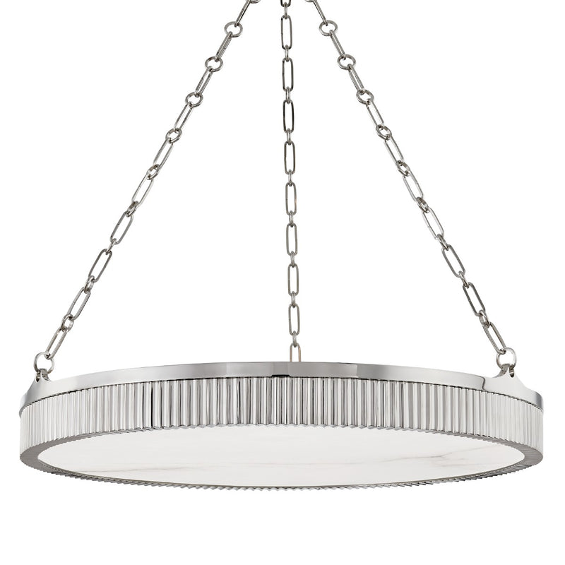 Hudson Valley 532-PN Eight Light Chandelier, Polished Nickel