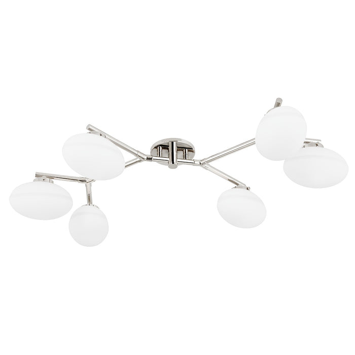 Hudson Valley 5541-PN Six Light Semi Flush Mount, Polished Nickel