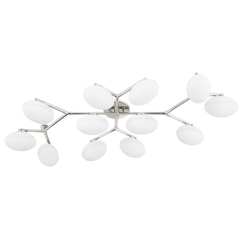 Hudson Valley 5559-PN 12 Light Semi Flush Mount, Polished Nickel