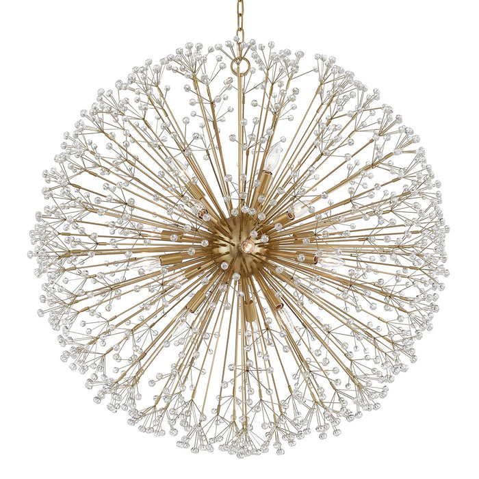Hudson Valley 6039-AGB 16 Light Chandelier, Aged Brass