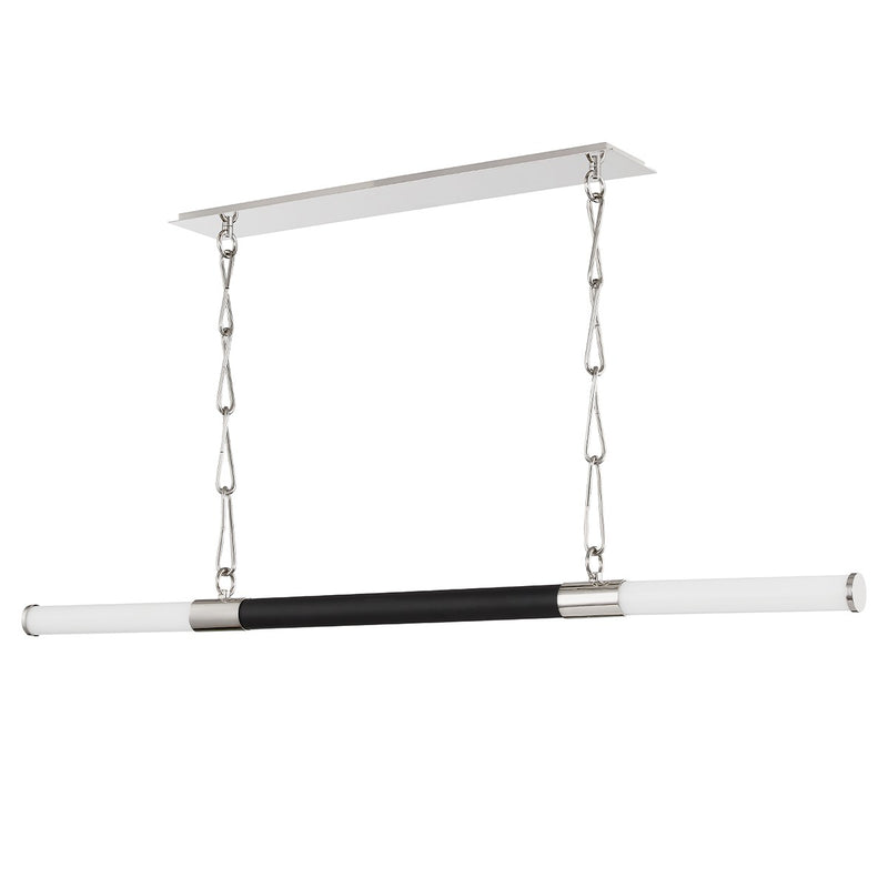 Hudson Valley 7062-PN/BK LED Island Pendant, Polished Nickel/Black