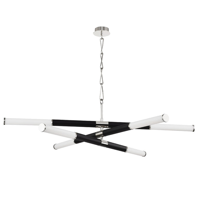 Hudson Valley 7066-PN/BK LED Chandelier, Polished Nickel/Black