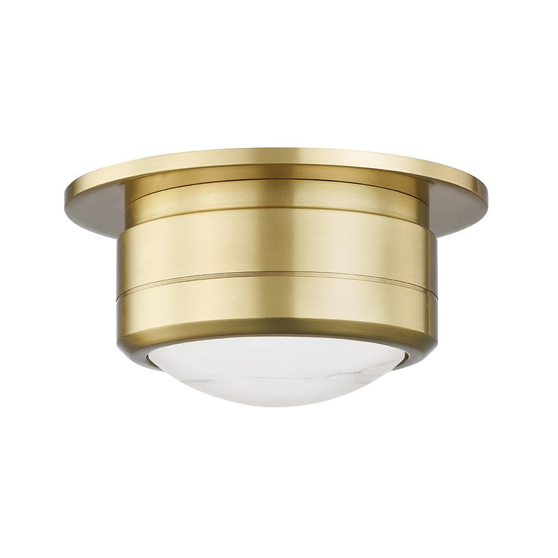 Hudson Valley 8007-AGB LED Flush Mount, Aged Brass