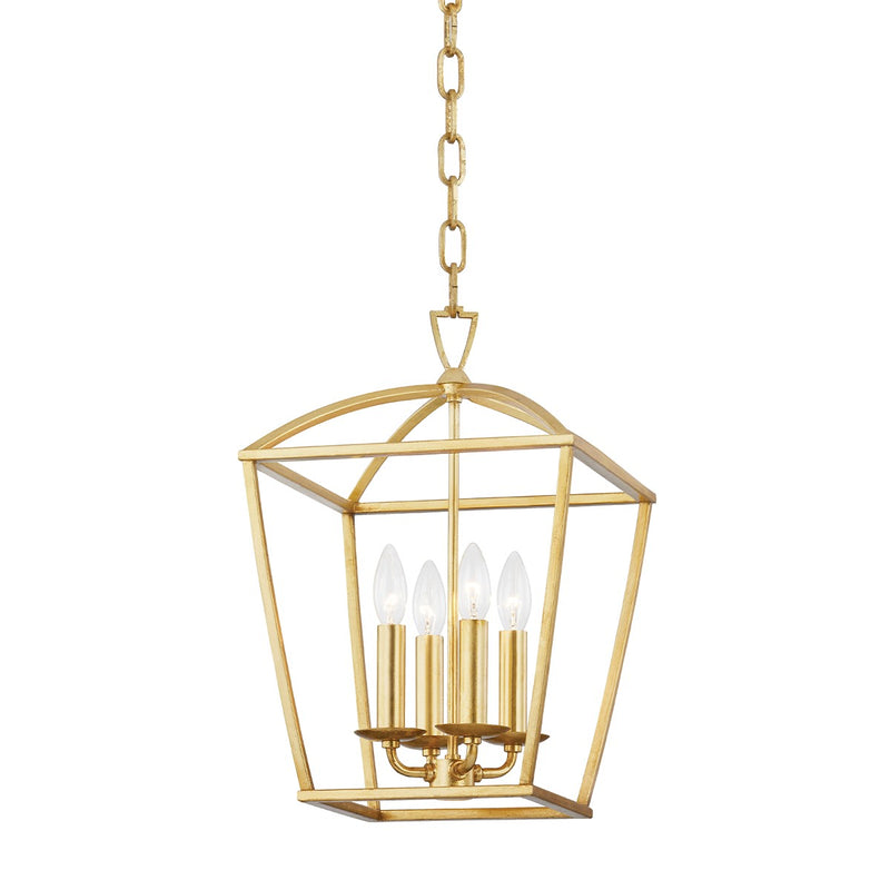 Hudson Valley 8311-GL Four Light Lantern, Gold Leaf