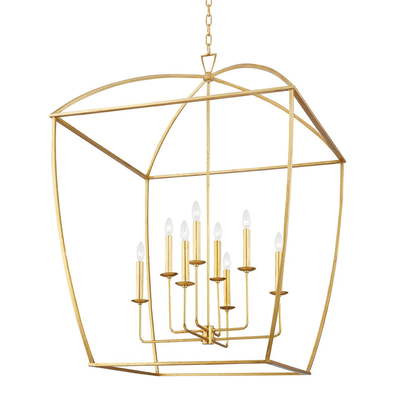 Hudson Valley 8334-GL Eight Light Lantern, Gold Leaf