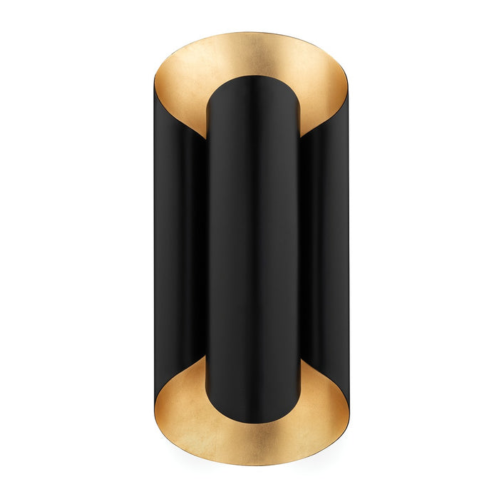 Hudson Valley 8500-GL/BK Two Light Wall Sconce, Gold Leaf/Black