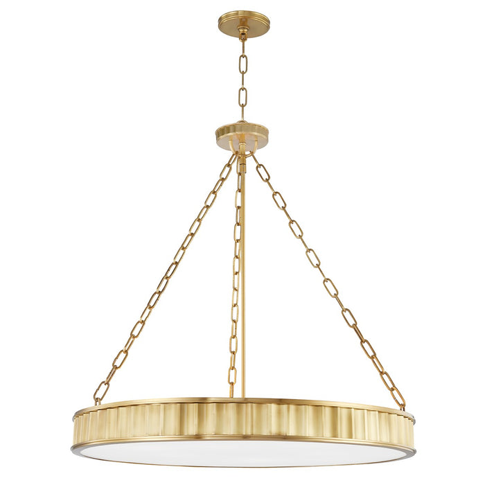 Hudson Valley 903-AGB Eight Light Pendant, Aged Brass