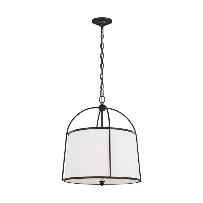 Visual Comfort Studio CP1112SMS Two Light Pendant, Smith Steel