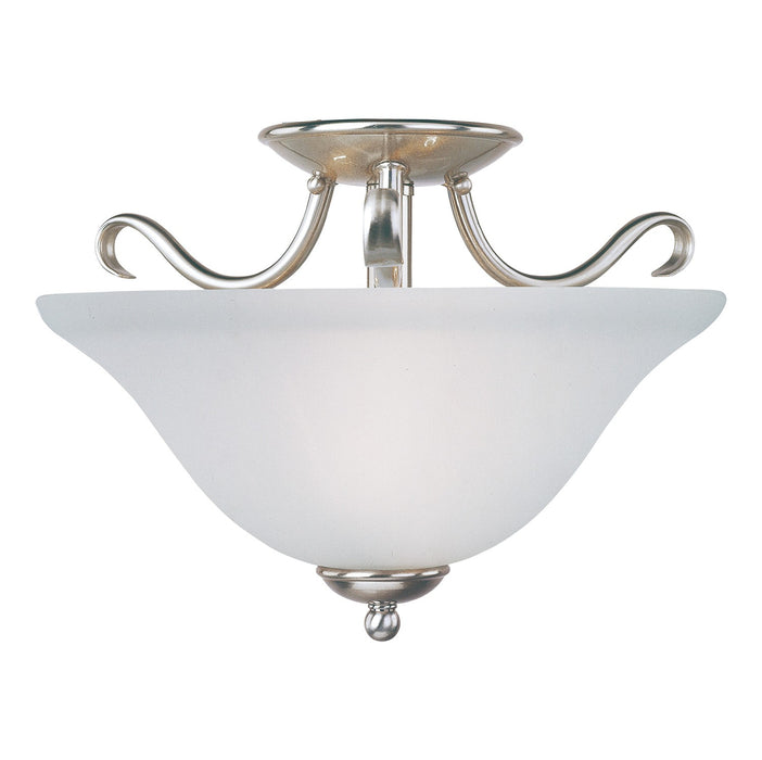 Maxim 10120FTSN Two Light Semi-Flush Mount, Satin Nickel