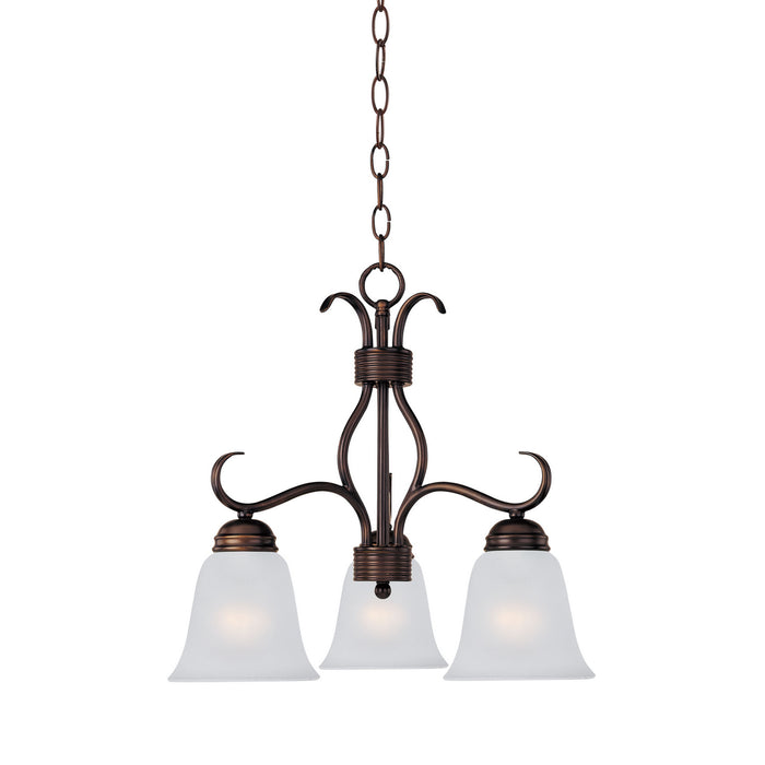 Maxim 10122FTOI Three Light Chandelier, Oil Rubbed Bronze