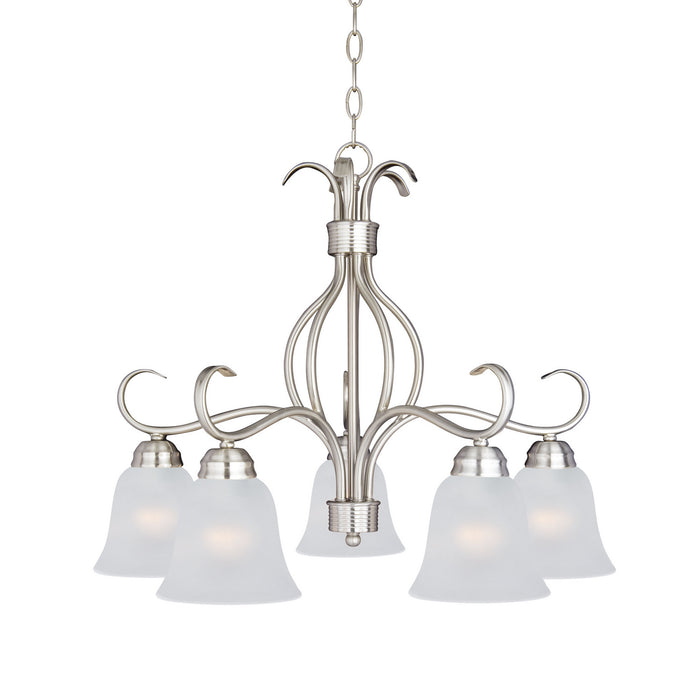 Maxim 10124FTSN Five Light Chandelier, Satin Nickel