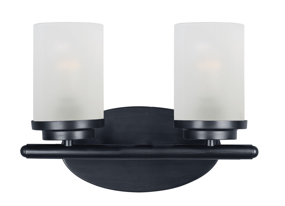 Maxim 10212FTBK Two Light Bath Vanity, Black