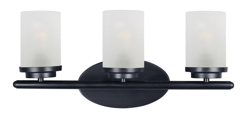 Maxim 10213FTBK Three Light Bath Vanity, Black